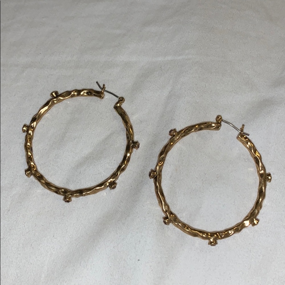 Gold hoop earrings